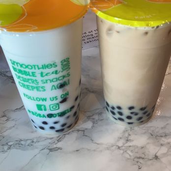 Böba - Lychee smoothie (left) and Honey Milk tea(right) - Bubble Tea Near Me - Bothell, Washington Böba - Lychee smoothie (left) and Honey Milk tea(right) - Bubble Tea Near Me - Bothell, Washington