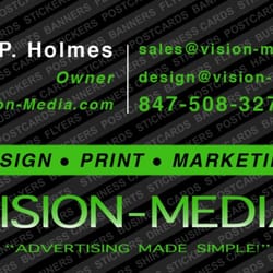 Vision-Media - This is used for an email signature and then converted for a business card.