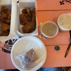 Sweet Chix Kitchen - Tenders, half a fried chicken, and mashed potatoes