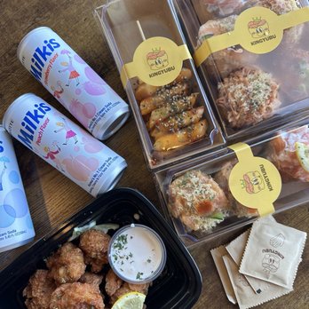 Kingyubu - Lemon Salmon Yubu, Spicy Rice Cake, chicken bites! A delicious feast! - Sushi Bars Near Me - Los Angeles, California
