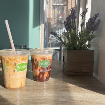 BAMBU - Hazelnut Mocha and Salted Caramel Coffee - Juice Bars & Smoothies Near Me - San Francisco, California