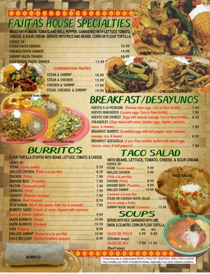 Menu photo 3 Fajitas Mexican Restaurant - Mokena Mokena, IL Menu photo 3 Fajitas Mexican Restaurant - Mokena Mokena, IL