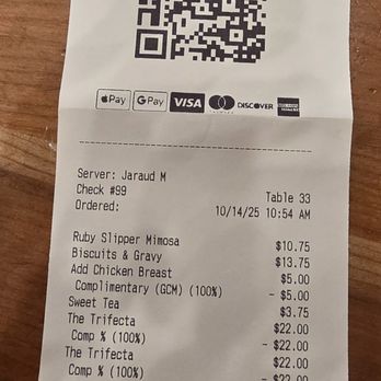 Ruby Slipper Decatur - Ruby slipper calculates recommended tip for food not delivered! $16 tip for $42 meal. bad food and crooks... - Breakfast & Brunch Near Me - New Orleans, Louisiana Ruby Slipper Decatur - Ruby slipper calculates recommended tip for food not delivered! $16 tip for $42 meal. bad food and crooks... - Breakfast & Brunch Near Me - New Orleans, Louisiana