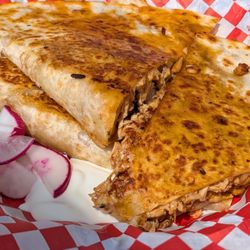 Monchi's Red Tacos - Chicken Quesadillas are thick and heavy