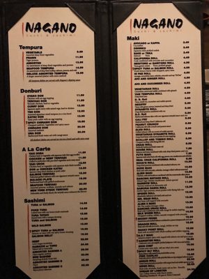 Menu photo 2 Nagano Japanese Restaurant Coquitlam, BC Menu photo 2 Nagano Japanese Restaurant Coquitlam, BC