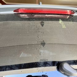 Golden Nozzle Car Wash - Filthy windshield right out of car wash!