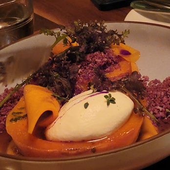 Schilling Restaurant & Bar - Honeynut Squash Salad: Local Burrata, Whiskey-Brown Sugar Agrodolce, Carraway Streusel. Good option. - Austrian Near Me - New York, New York