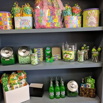 Oklahoma Gourmet Popcorn - a shelf full of candy and candy - Popcorn Shops Near Me - Moore, Oklahoma Oklahoma Gourmet Popcorn - a shelf full of candy and candy - Popcorn Shops Near Me - Moore, Oklahoma
