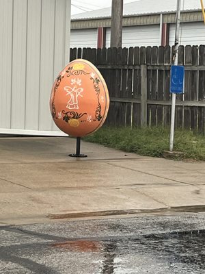 Worlds Largest Hand Painted Czech Egg by null