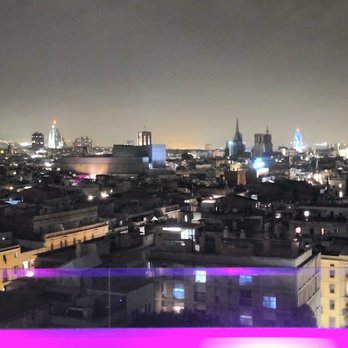 Andante Hotel - View of the pool lights and Barcelona town views. - Hotels Near Me - Barcelona, B
