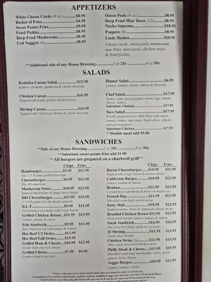 Menu photo 1 Konteka Black Bear Resort White Pine, MI Menu photo 1 Konteka Black Bear Resort White Pine, MI