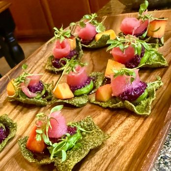 Ador Cuisine - Nopal Verde with Sashimi - Personal Chefs Near Me Ador Cuisine - Nopal Verde with Sashimi - Personal Chefs Near Me