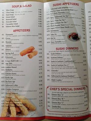 Menu photo 2 Yutaka Japanese Bistro Parker, CO Menu photo 2 Yutaka Japanese Bistro Parker, CO