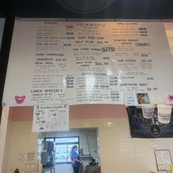 Pig-N-Whistle - Menu at register