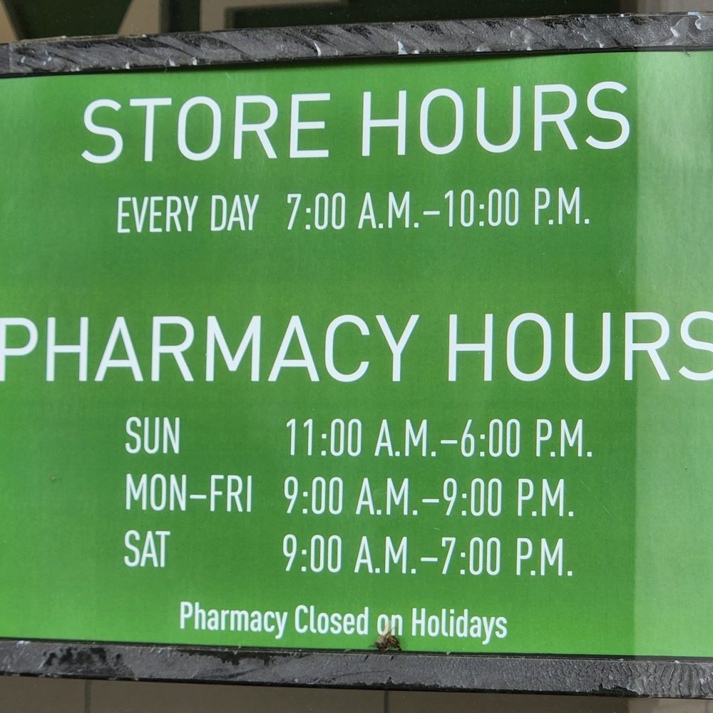 Publix - a pharmacy hours sign in a store - Pharmacy Near Me - Tucker, Georgia Publix - a pharmacy hours sign in a store - Pharmacy Near Me - Tucker, Georgia