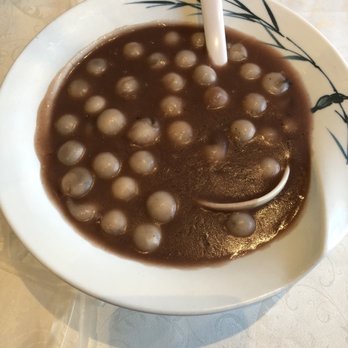 Fiery Shanghai - Small order of black-sesame filled dough balls in thick red bean soup (5 stars) - Shanghainese Near Me - Pleasanton, California Fiery Shanghai - Small order of black-sesame filled dough balls in thick red bean soup (5 stars) - Shanghainese Near Me - Pleasanton, California