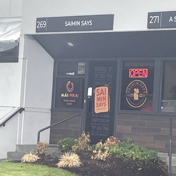 Saimin Says - Outside of restaurant. - Hawaiian Near Me - Renton, Washington