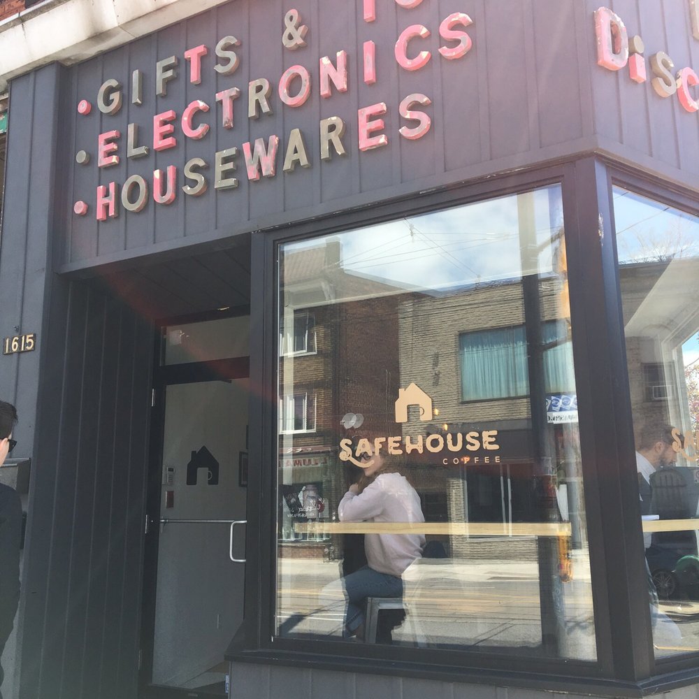 Safehouse Coffee - Exterior ... the signage is on the window only - Coffee & Tea Near Me - Toronto, Ontario Safehouse Coffee - Exterior ... the signage is on the window only - Coffee & Tea Near Me - Toronto, Ontario