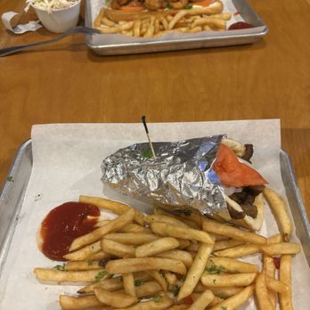 Cajun Greek - Gyro and shrimp po boy - Cajun/Creole Near Me - Galveston, Texas