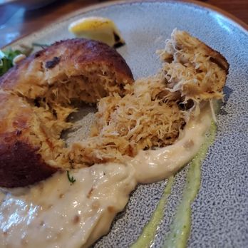 Aloha Steak House - The inside of the crab cake.  All crab - Steakhouses Near Me - Honolulu, Hawaii