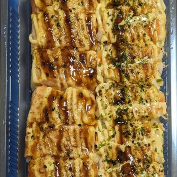 Cafe Mozaiko - Aburi shrimp and salmon ochi sushi (3 pieces each X 2). BOGO deal on Uber Eats. - Japanese Near Me - Markham, Ontario Cafe Mozaiko - Aburi shrimp and salmon ochi sushi (3 pieces each X 2). BOGO deal on Uber Eats. - Japanese Near Me - Markham, Ontario