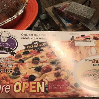 Duccini's Pizza - Menu/flyer received in the mail - Pizza Near Me - Falls Church, Virginia Duccini's Pizza - Menu/flyer received in the mail - Pizza Near Me - Falls Church, Virginia
