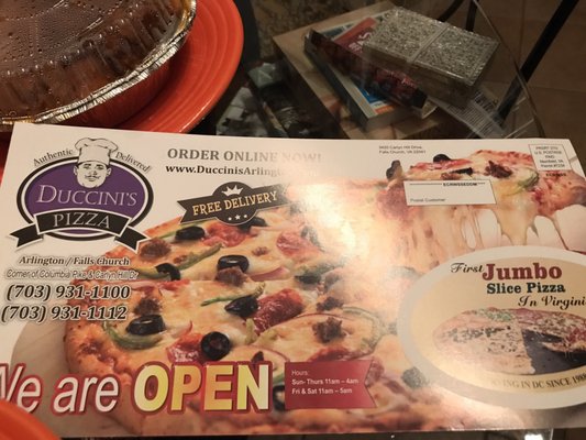 Menu photo 6 Duccini's Pizza Falls Church, VA