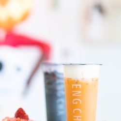 Feng Cha - Chinatown - Thai Milk Tea w/ Milk Foam abd Boba