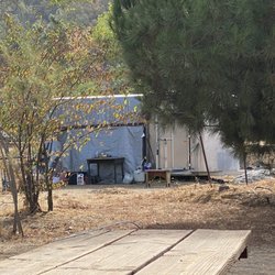 Sequoia RV Park - Long term resident in a horse trailer.