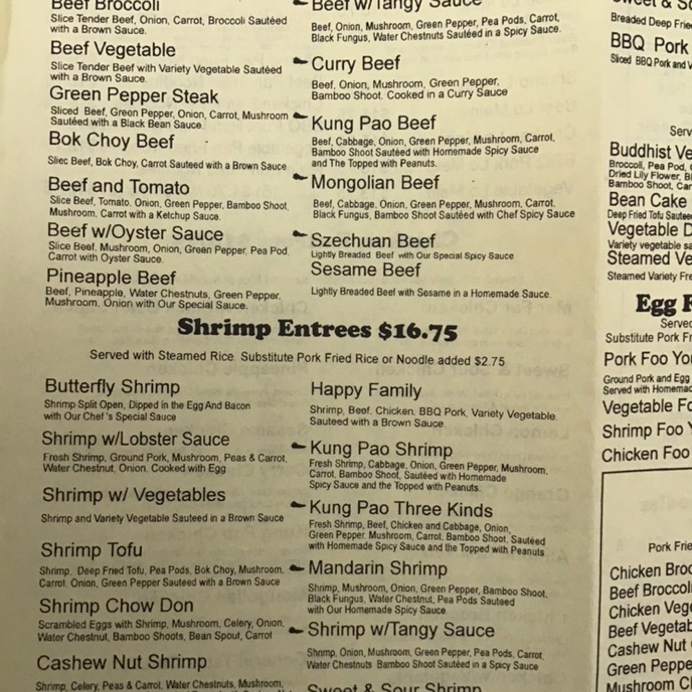 Lucky Star - Menu - Chinese Near Me - North Bend, Oregon