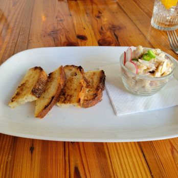The River Oyster Bar - Crab cocktail with grilled bread, please note LUMP, not limp as on review - Seafood Near Me - Miami, Florida The River Oyster Bar - Crab cocktail with grilled bread, please note LUMP, not limp as on review - Seafood Near Me - Miami, Florida