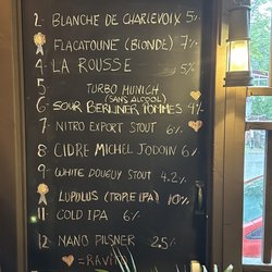Le Saint-Pub - This is the current beer board for June 26, 2023. The beers change regularly.