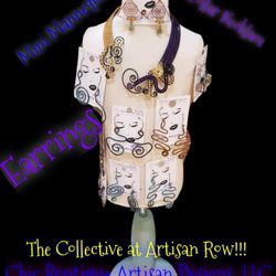 Artisan Row - Tampa - Gorgeous Copper based Earrings! And check out that Fabulous Open Collar Necklace a true statement piece!!!