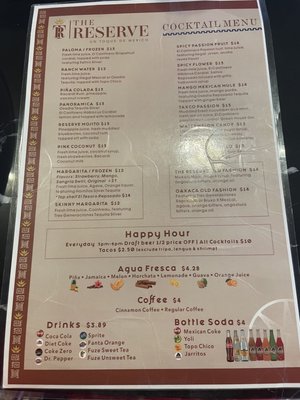 Menu photo 2 The Reserve - Las Colinas Irving, TX Menu photo 2 The Reserve - Las Colinas Irving, TX