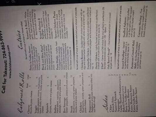 Menu photo 6 The Brick House Tap & Grill Irwin, PA Menu photo 6 The Brick House Tap & Grill Irwin, PA