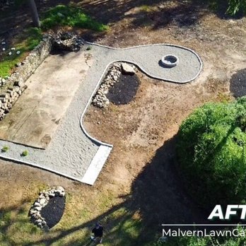 Malvern Lawn Care - Hardscape and Rock installation. Fire Pit installed inside! - Lawn Services Near Me - Malvern, Pennsylvania Malvern Lawn Care - Hardscape and Rock installation. Fire Pit installed inside! - Lawn Services Near Me - Malvern, Pennsylvania