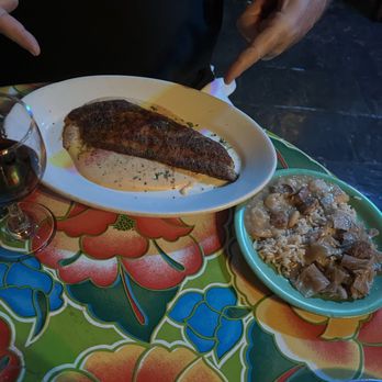 Jacques-Imo's Cafe - Blackened redfish with butter beans and rice and cabbage - Cajun/Creole Near Me - New Orleans, Louisiana Jacques-Imo's Cafe - Blackened redfish with butter beans and rice and cabbage - Cajun/Creole Near Me - New Orleans, Louisiana
