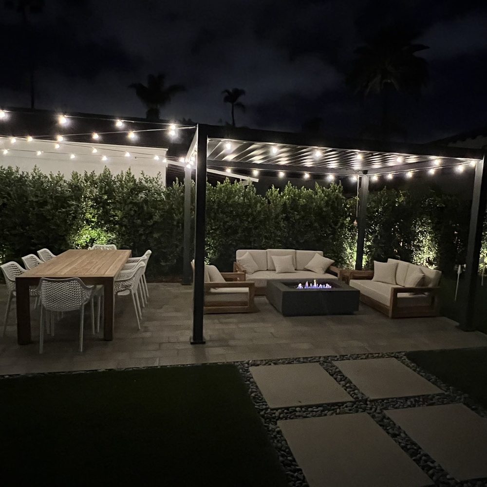 Backyard at night Backyard at night