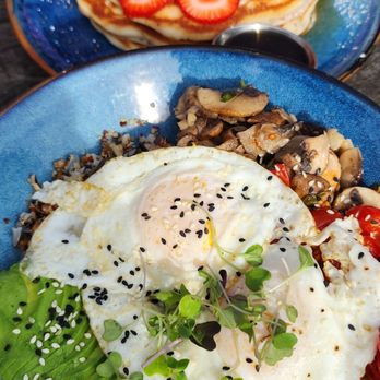 Soul Grind Coffee Roasters - Bali bowl and the lemon pancake - Coffee & Tea Near Me - Pacifica, California Soul Grind Coffee Roasters - Bali bowl and the lemon pancake - Coffee & Tea Near Me - Pacifica, California