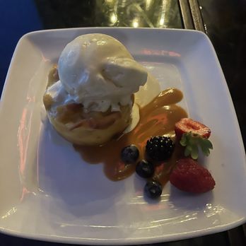 Perch - Bread pudding with an added scoop of vanilla ice cream - Lounges Near Me - Los Angeles, California Perch - Bread pudding with an added scoop of vanilla ice cream - Lounges Near Me - Los Angeles, California