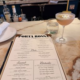 Menu and cocktail Menu and cocktail