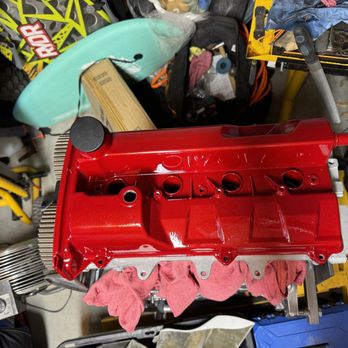 Extreme Powder Coating - Valve cover and oil cap both got powder coated. - Powder Coating Near Me - Hesperia, California Extreme Powder Coating - Valve cover and oil cap both got powder coated. - Powder Coating Near Me - Hesperia, California