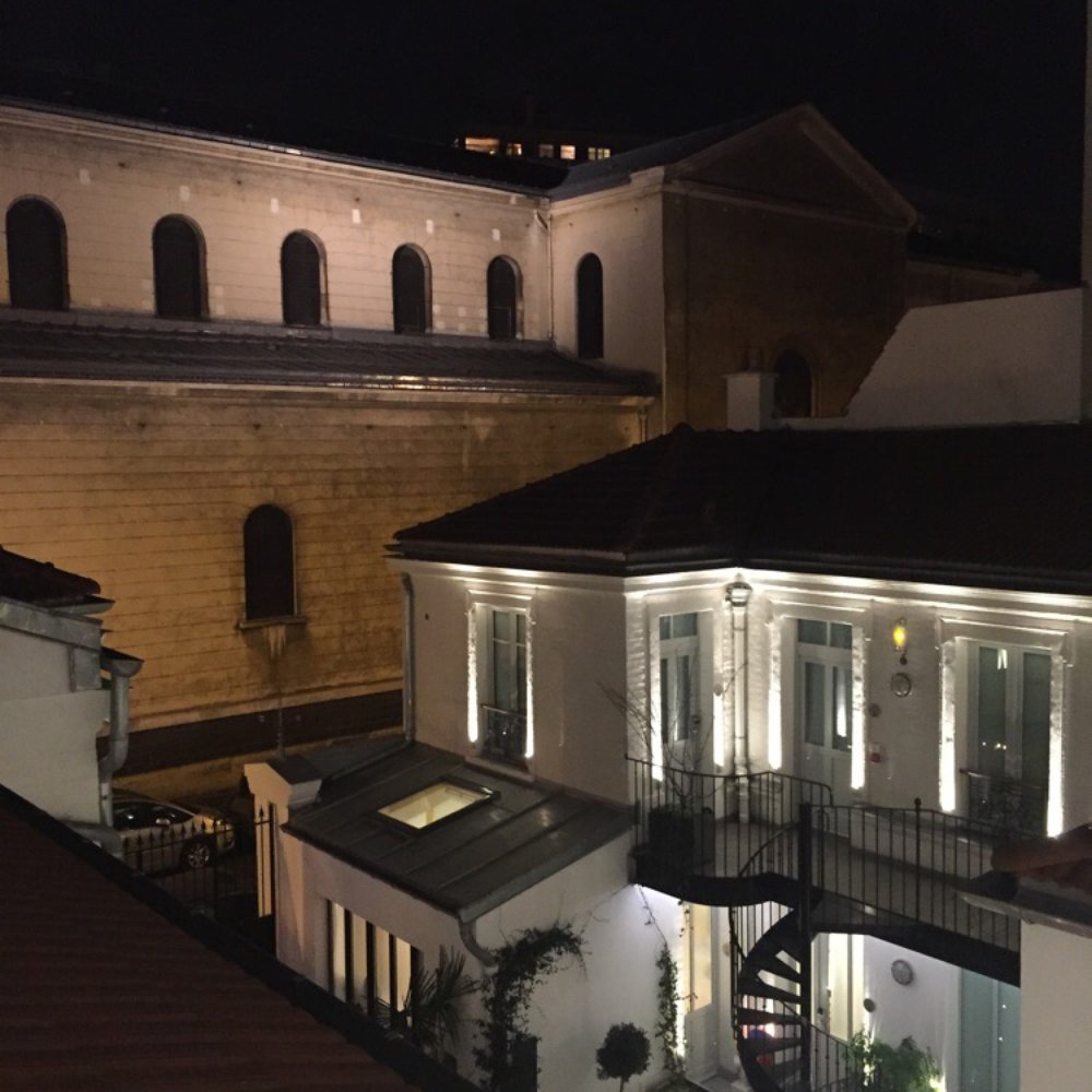 The view of the hostel courtyard from our window! The view of the hostel courtyard from our window!