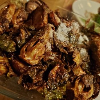 Supper - roasted brussels sprouts with salt and vinegar. - New American Near Me - San Antonio, Texas Supper - roasted brussels sprouts with salt and vinegar. - New American Near Me - San Antonio, Texas
