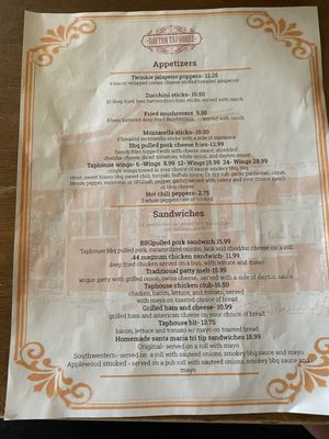 Menu photo 6 The Dayton Taphouse Dayton, NV