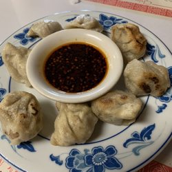 Canton Restaurant - Fried dumplings (sauce was homemade and very spicy)