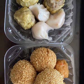 Dim Sum King - 3 Piece Shrimp Dumpling, 3 Piece Fried Siu Mai, 3 Piece Craaazy Shrimp Ball, Red Bean Sesame Ball - Dim Sum Near Me - Sunnyvale, California
