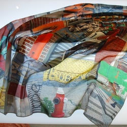 Peter Hermann - NY Cityscapes limited edition silk scarf by artist Simo Neri.