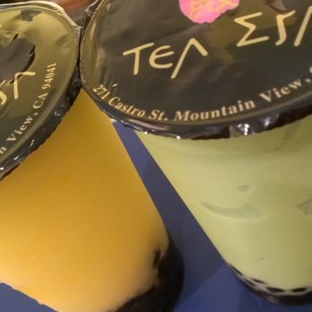 Tea Era - Peach & Honeydew smoothie with boba - Coffee & Tea Near Me - Mountain View, California