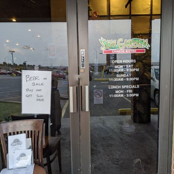 Sun Garden Chinese Bistro - the front door of a restaurant - Chinese Near Me - El Paso, Texas